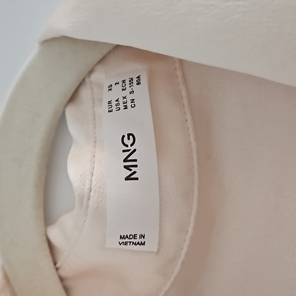 Mango White Silky Blouse - Picture 4 of 5